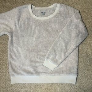 Aerie Light Gray Soft & Fuzzy Jumper - Size Large